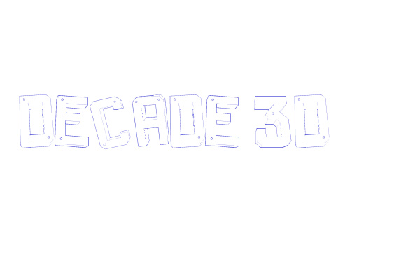 Decade 3d Font