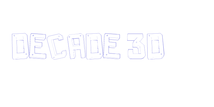 Decade 3d Font Download