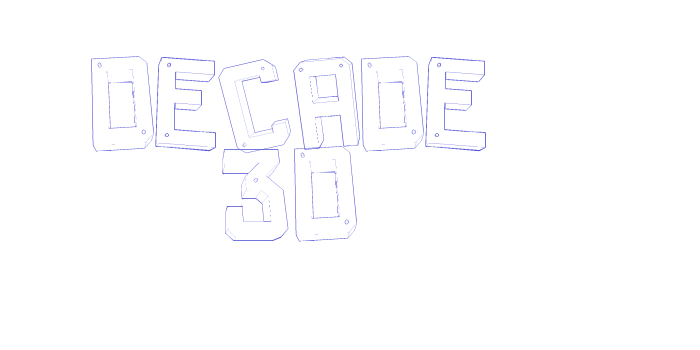 Decade 3d Font