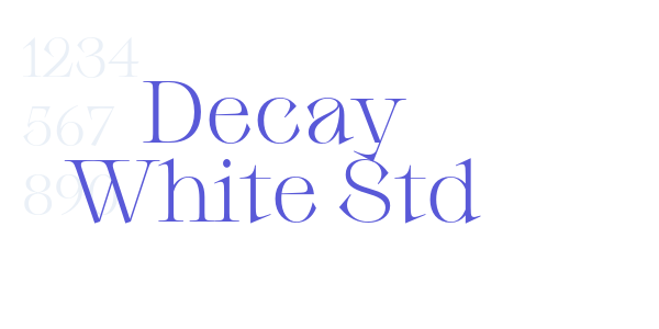 Decay White Std font free