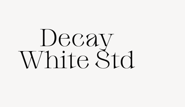 Decay White Std Font