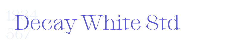 Decay White Std-related font
