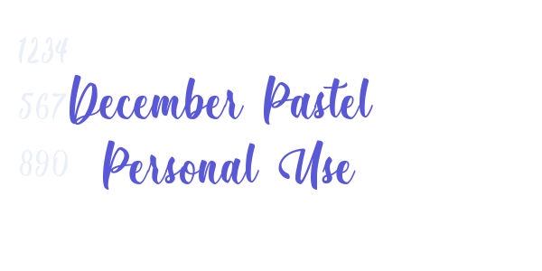 December Pastel – Personal Use font free