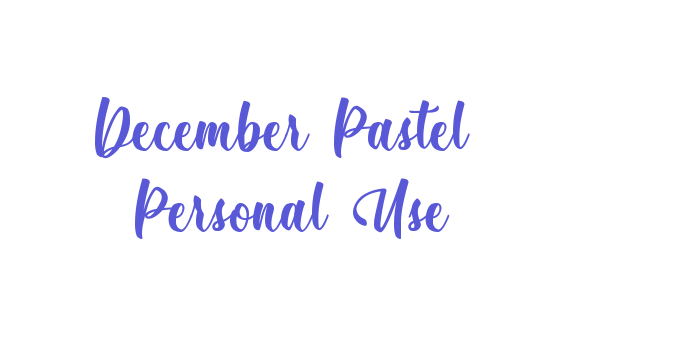 December Pastel – Personal Use Font Download