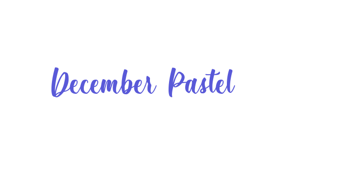 December Pastel Font Download