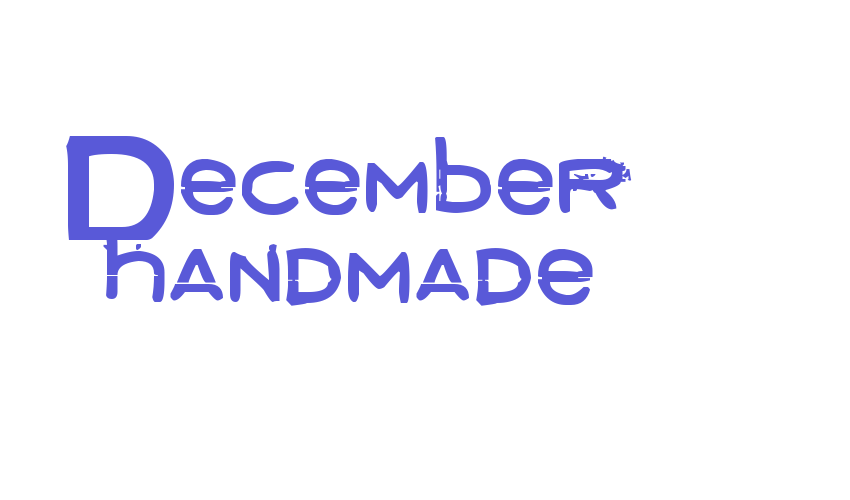 December handmade Font