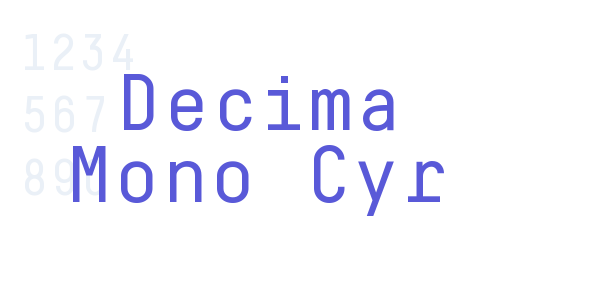 Decima Mono Cyr font free