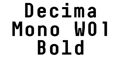 Decima Mono W01 Bold