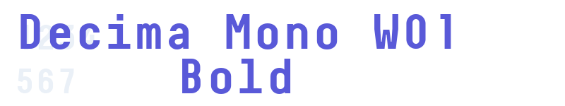 Decima Mono W01 Bold-related font