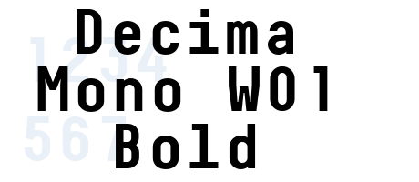 Decima Mono W01 Bold