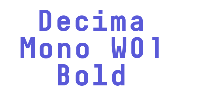 Decima Mono W01 Bold Font