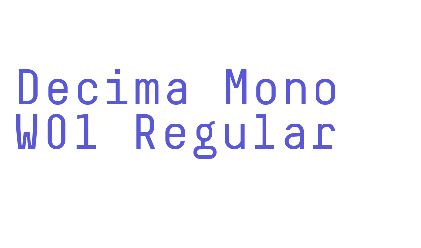 Decima Mono W01 Regular Font Download