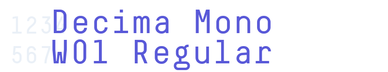 Decima Mono W01 Regular-related font