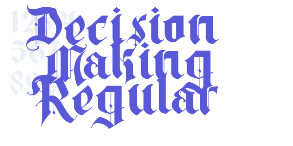 Decision Making Regular font