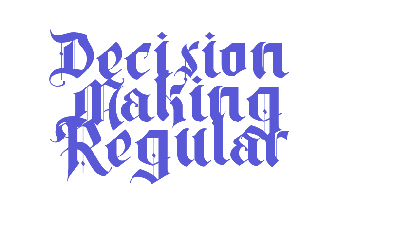 Decision Making Regular Font Download