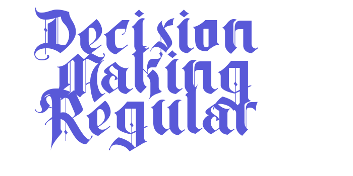 Decision Making Regular Font Download