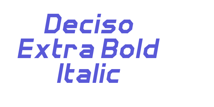 Deciso Extra Bold Italic Font Download