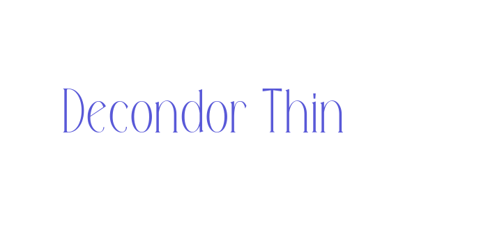 Decondor Thin Font Download