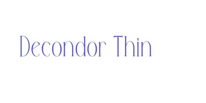 Decondor Thin Font