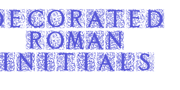 Decorated Roman Initials font free