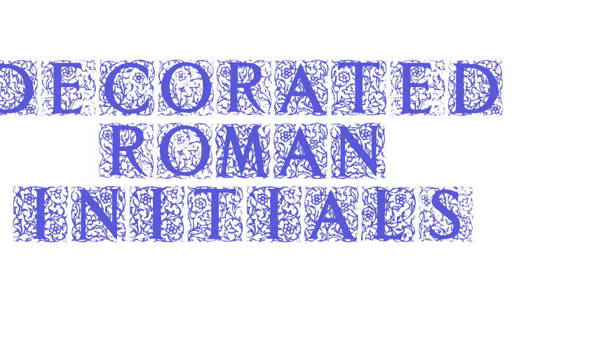 Decorated Roman Initials Font Download