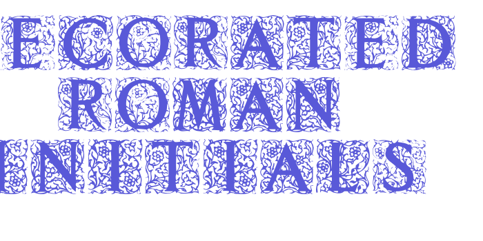 Decorated Roman Initials Font