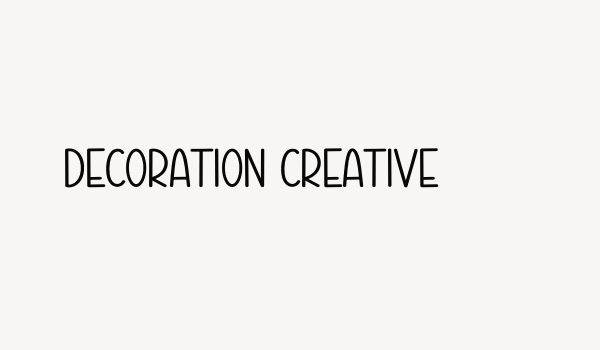 Decoration Creative Font