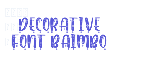 Decorative Font Baimbo font