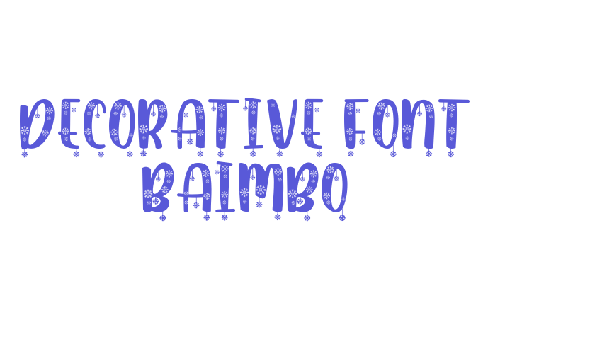 Decorative Font Baimbo Font