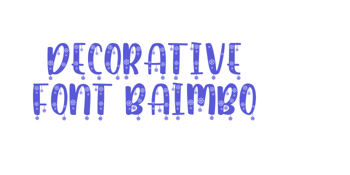 Decorative Font Baimbo Font Download