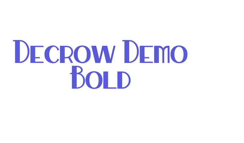 Decrow Demo Bold Font