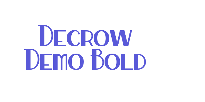 Decrow Demo Bold Font Download