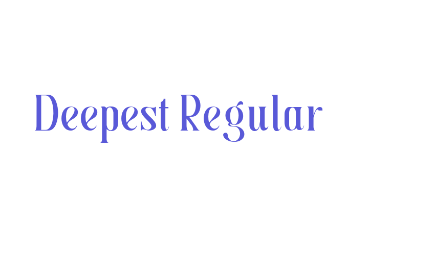 Deepest Regular Font Download