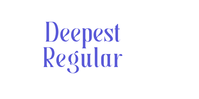 Deepest Regular Font