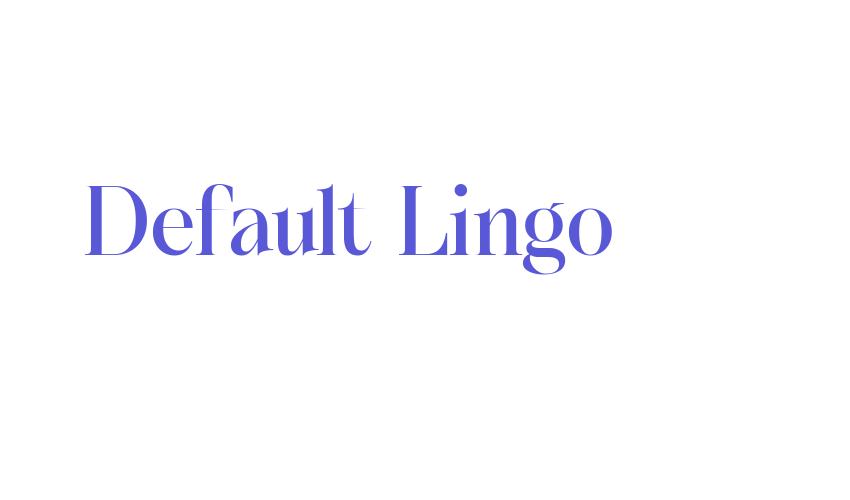 Default Lingo Font