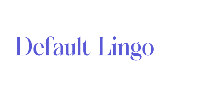 Default Lingo Font Download