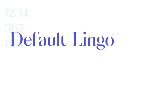 Default Lingo font download