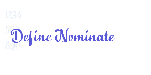 Define Nominate font free