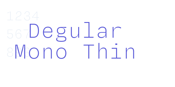 Degular Mono Thin font free