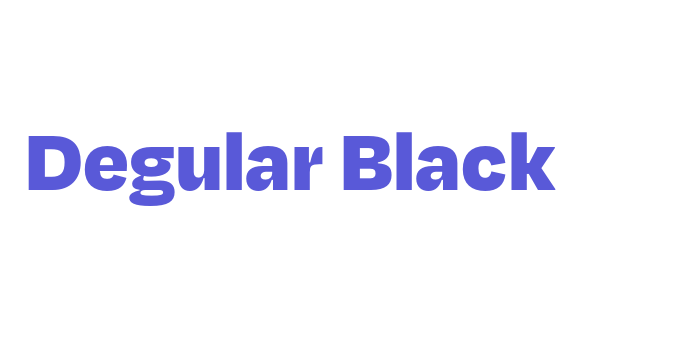 Degular Black Font Download