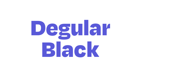 Degular Black Font