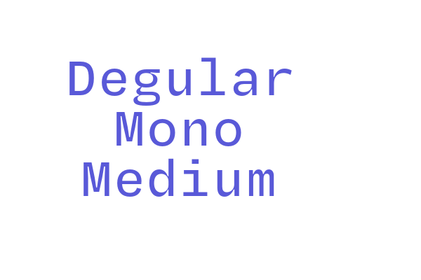 Degular Mono Medium Font