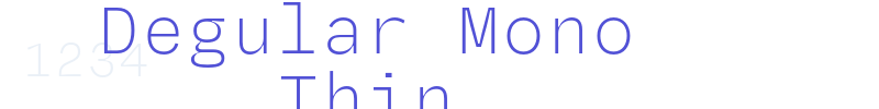 Degular Mono Thin-font