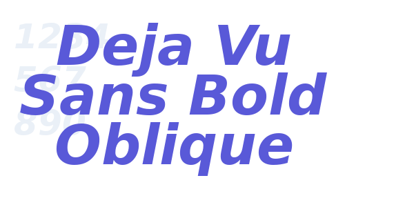 Deja Vu Sans Bold Oblique font free