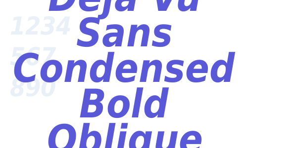 Deja Vu Sans Condensed Bold Oblique font