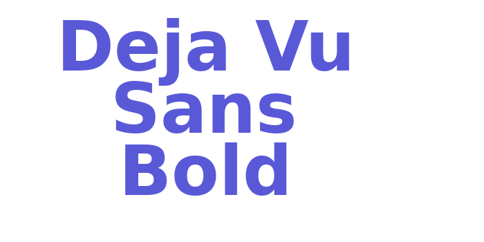 Deja Vu Sans Bold Font