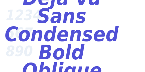 Deja Vu Sans Condensed Bold Oblique-font-download
