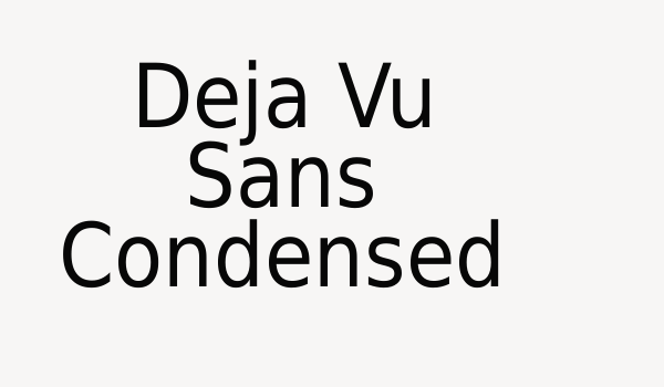 Deja Vu Sans Condensed Font