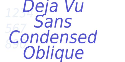 Deja Vu Sans Condensed Oblique-font-download