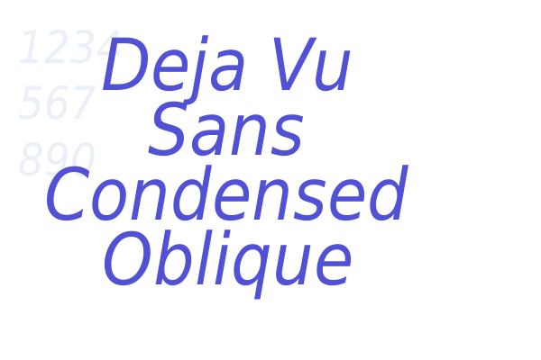 Deja Vu Sans Condensed Oblique